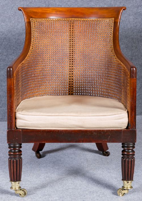 George IV Period Bergere Library or Desk Chair