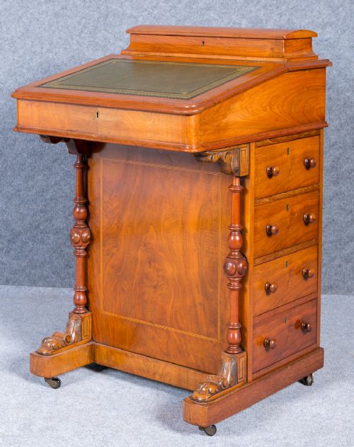 Victorian Walnut Davenport
