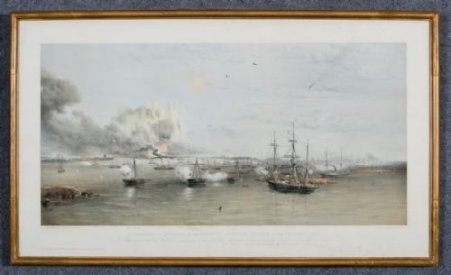 Framed Print of the English & French Bombardment of Sweaborg
