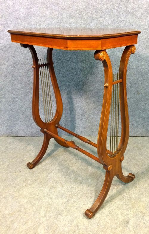 Sheraton Revival Inlaid Occasional Table