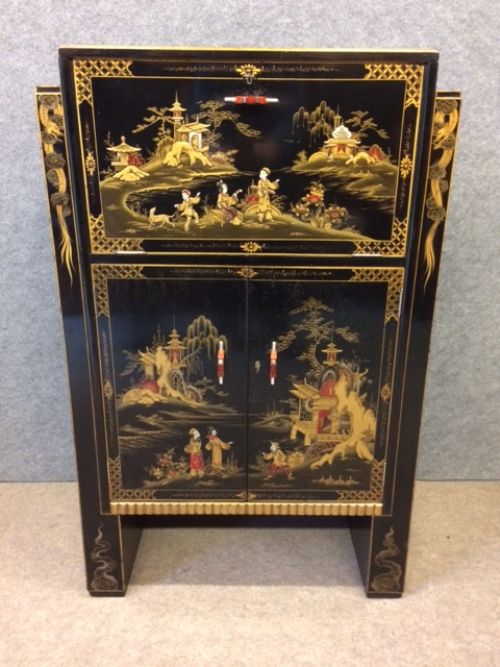 Chinoiserie Art Deco Cocktail Cabinet.