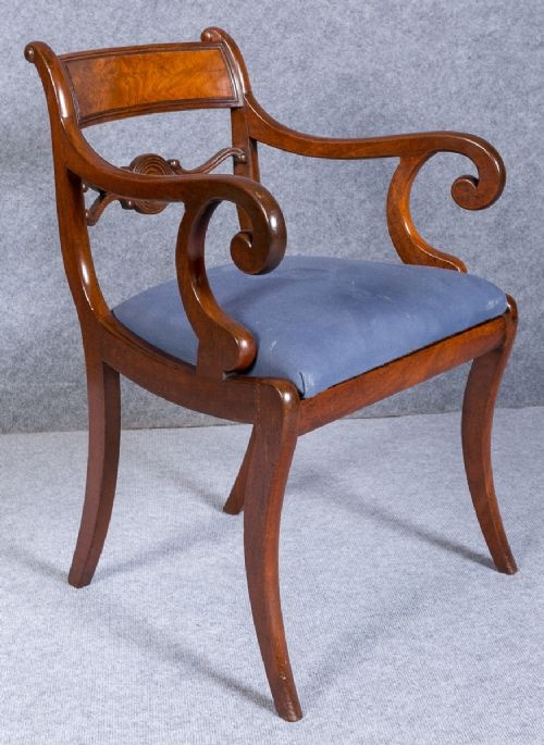 Regency Mahogany Elbow Carver Chair