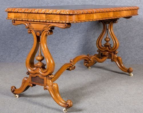 Fine Victorian Walnut Writing Table