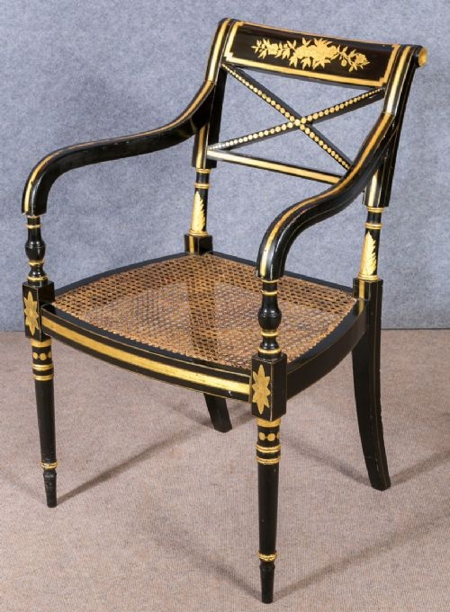 Regency Style Desk Elbow Chair