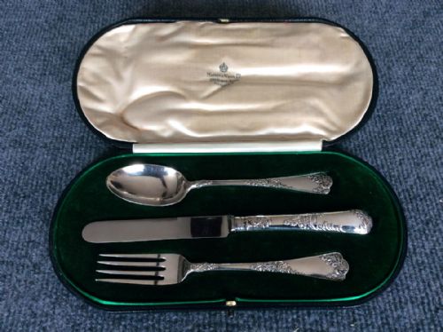 Silver Christening Set by Mappin & Webb