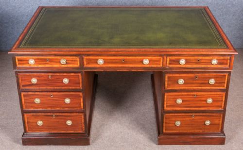 Superb Mahogany Partner's Desk