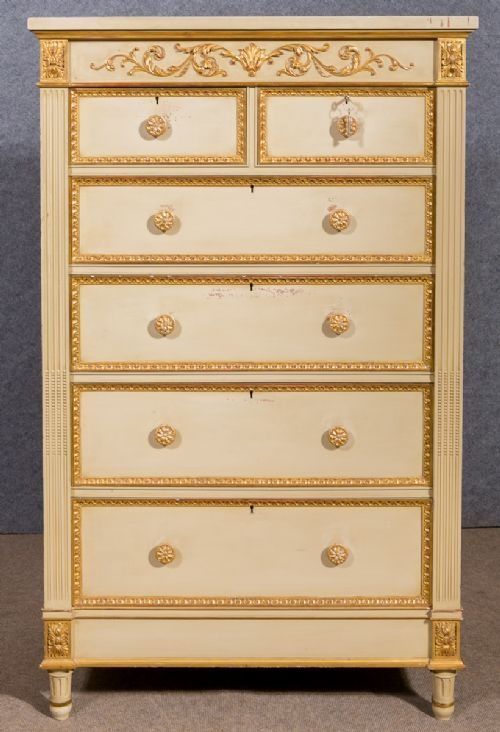 Maples and Co Painted and Gilded Chest