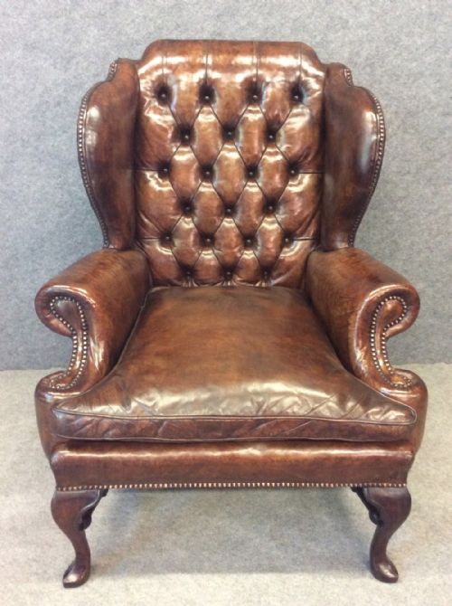 George I Style Leather Armchair