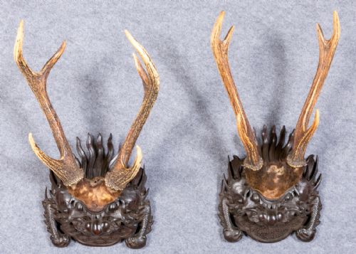 Pair Chinese Dragon Wall Hangings