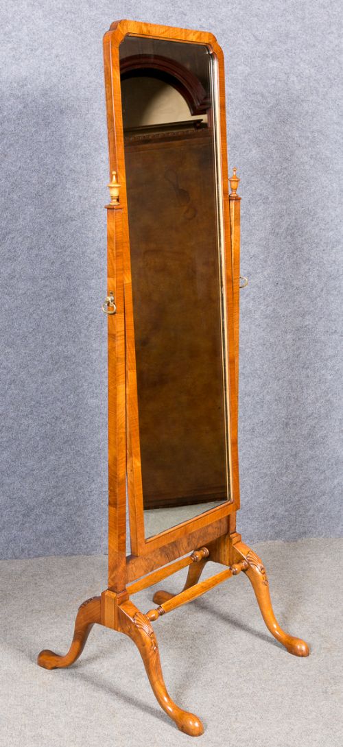 Walnut Cheval Mirror