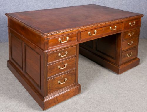Good Quality Mahogany Partners Desk