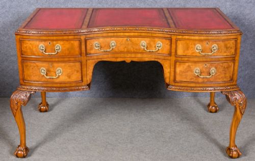 Burr Walnut Desk Writing Table