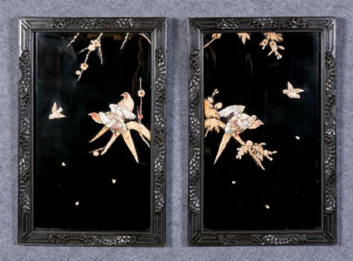 Pair Shibayama Wall Hangings