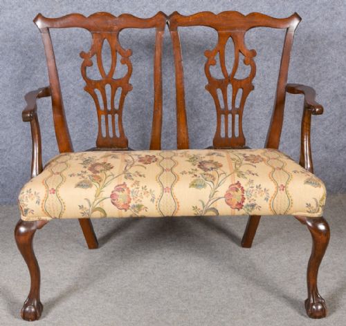 Chippendale Style Chair Back Settee