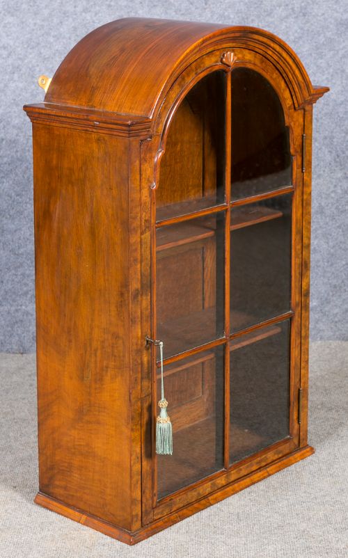 Walnut Hanging Display Cabinet / Bookcase