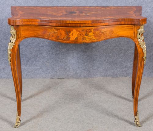 Marquetry Inlaid Card Table