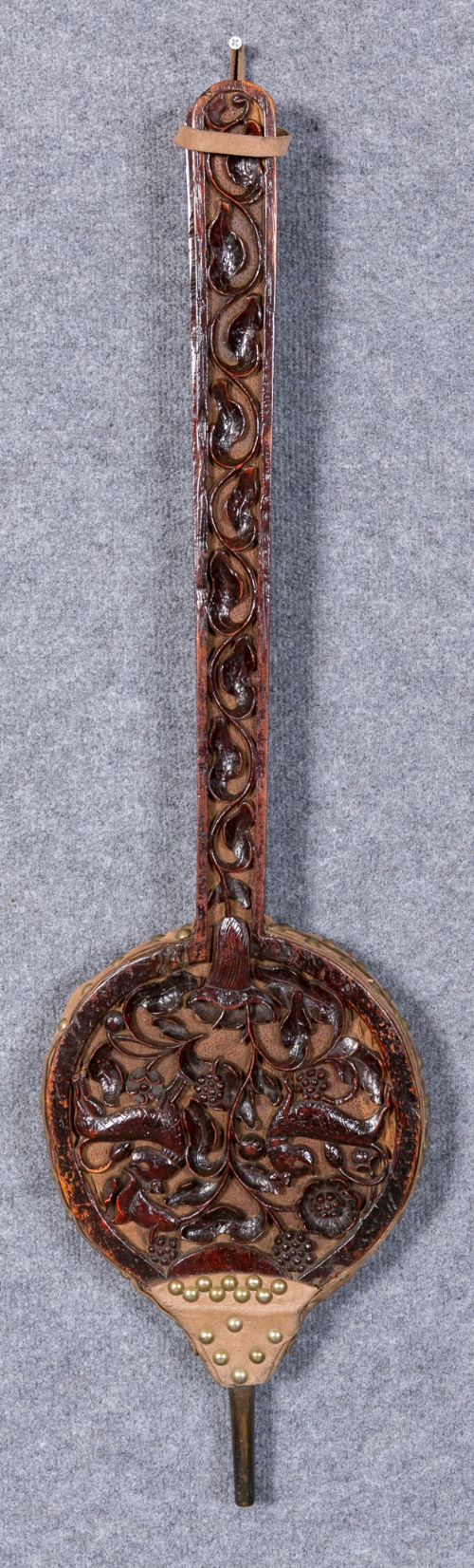 Pair of Folk Art Carved Oak Bellows