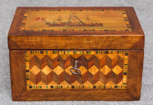 Unusual Trinity House Tea Caddy