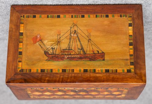 fig 1. Unusual Trinity House Tea Caddy
