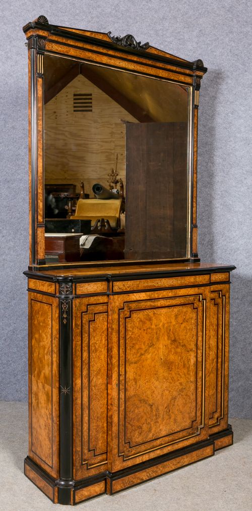 Fine Victorian Mirror Back Side Cabinet