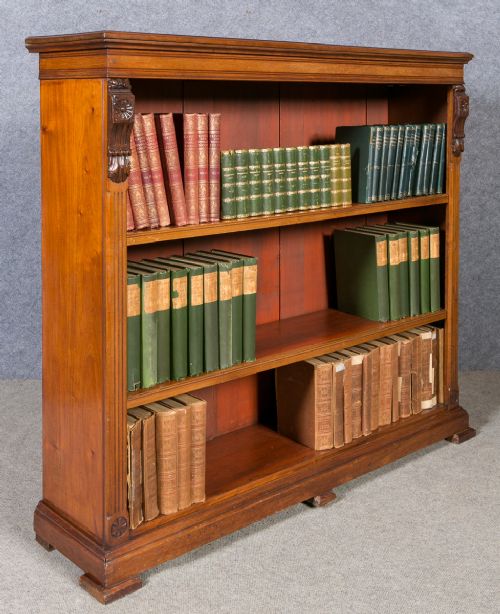 Edwardian Mahogany Open Bookcase