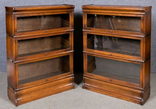 Pair of Oak Globe Wernicke Bookcase