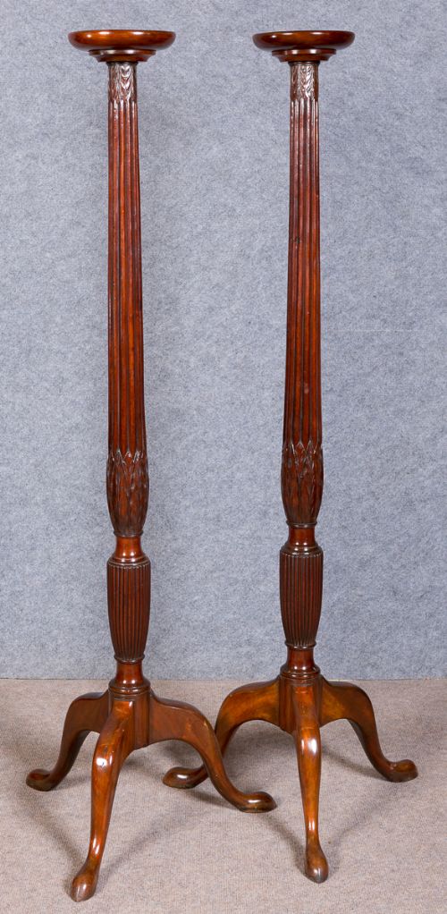 Pair Mahogany Torcheres / Stands