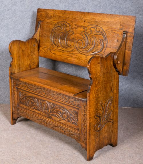 Oak Hall Seat Monks Bench
