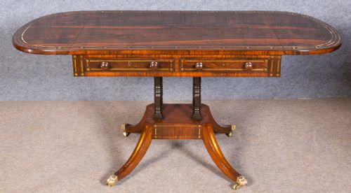 Regency Brass Inlaid Sofa Table