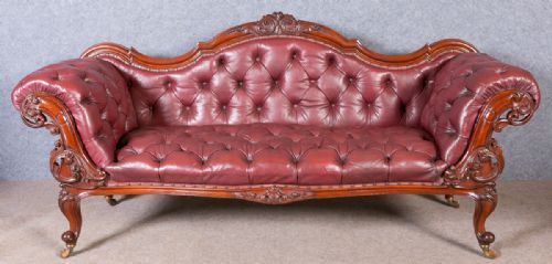 Fine Victorian Leather Settee
