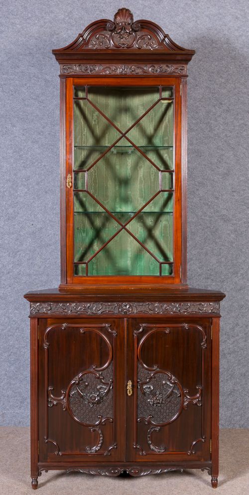 Substantial Mahogany Corner Cabinet