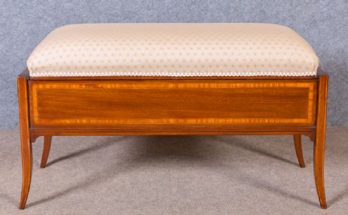 Edwardian Mahogany Window Seat