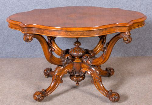 Fine Victorian Burr Walnut Centre Table