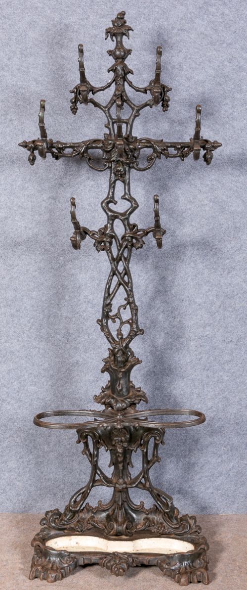 Victorian Coalbrookdale Style Cast Iron Hall Stand