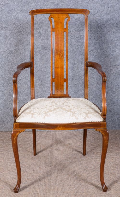 Edwardian Inlaid Elbow Chair