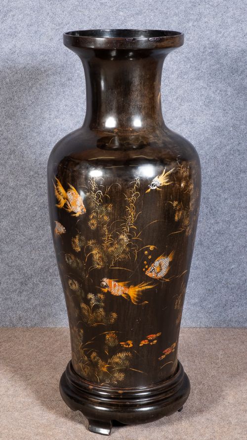 Very Large Oriental Floor Standing Papier Mache