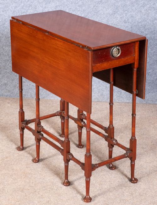 Antique Mahogany Drop Leaf Spider Table
