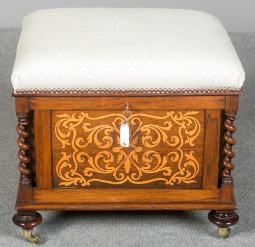 Stunning Victorian Canterbury Stool by Druce & Co.