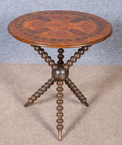 Oyster Veneered Gypsy Table