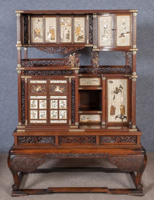 Fine Shibayama Shodana Display Cabinet
