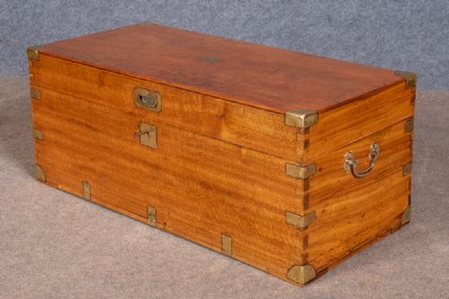 Antique Camphor Wood Campaign Trunk