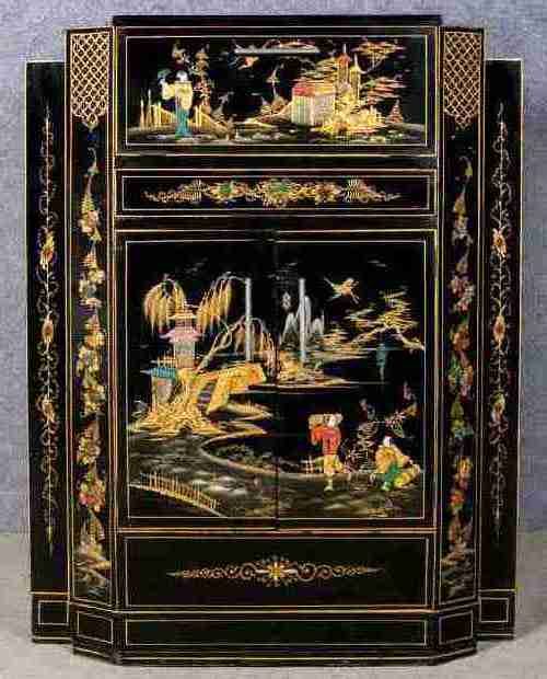 Art Deco Chinoiserie Cocktail Cabinet