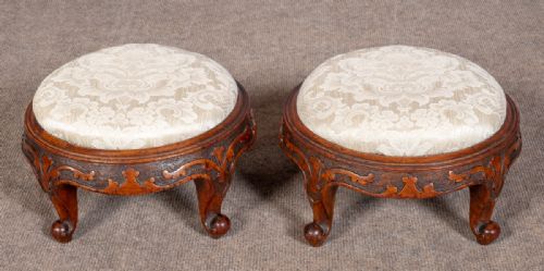 Pair Victorian Foot Stools