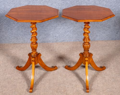 Pair of Victorian Walnut Occasional Tables