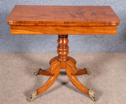 REGENCY MAHOGANY CARD TABLE - ADDITIONAL PHOTO 1