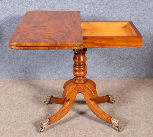 REGENCY MAHOGANY CARD TABLE - ADDITIONAL PHOTO 4
