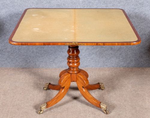 REGENCY MAHOGANY CARD TABLE - ADDITIONAL PHOTO 5