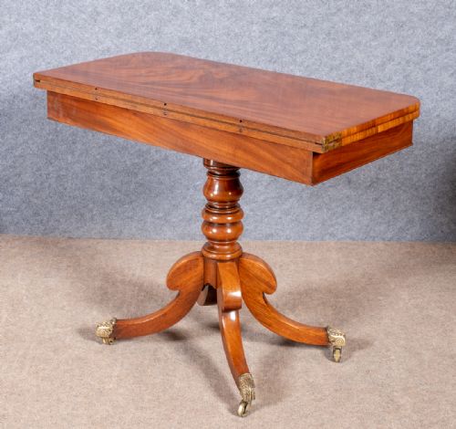 REGENCY MAHOGANY CARD TABLE - ADDITIONAL PHOTO 7