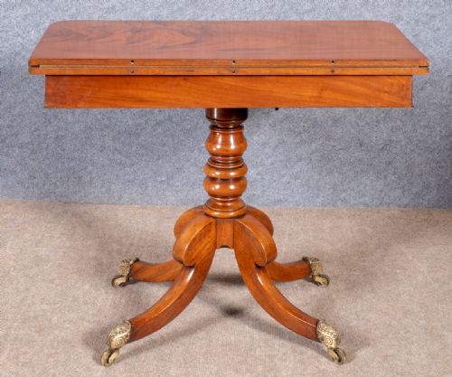 REGENCY MAHOGANY CARD TABLE - ADDITIONAL PHOTO 8