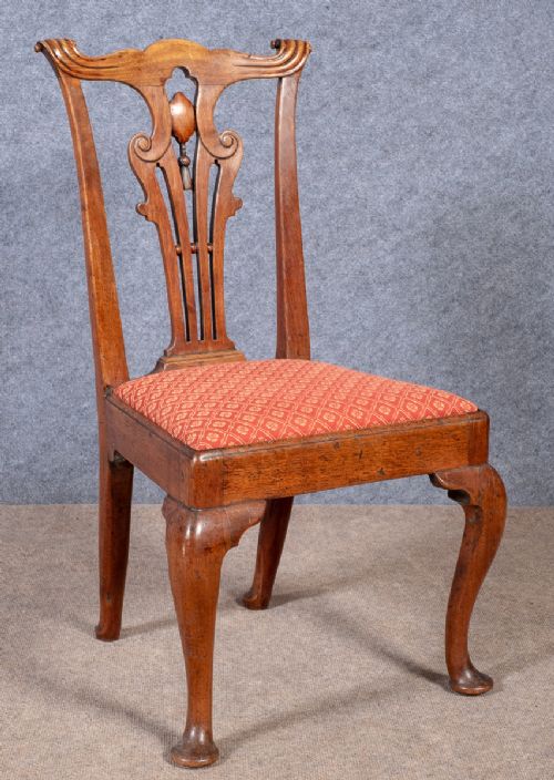 Rare 18th. Century Red Walnut Chair
